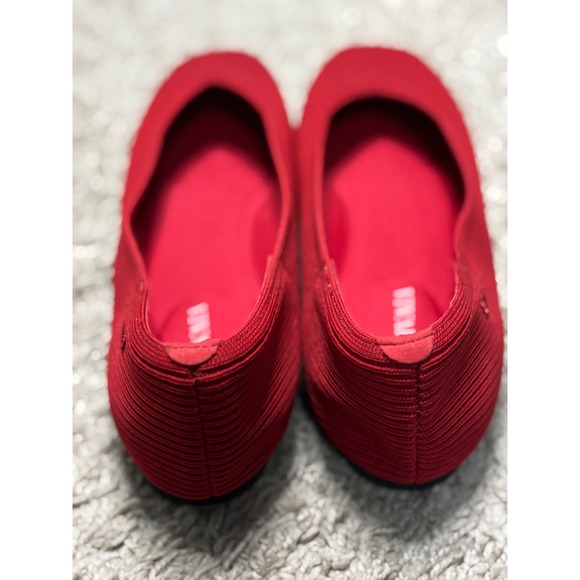 VIVAIA Red Knit Pointed Toe Ballet Flats Women EU 40.5 - Picture 3 of 7